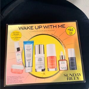 Sunday Riley Skincare Routine Set with Yellow and Orange Packaging